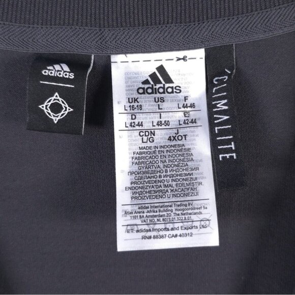 ADIDAS CLIMALITE Charcoal Gray WANDERLUST Wrap Front Jumpsuit Women’s LARGE - Picture 5 of 15